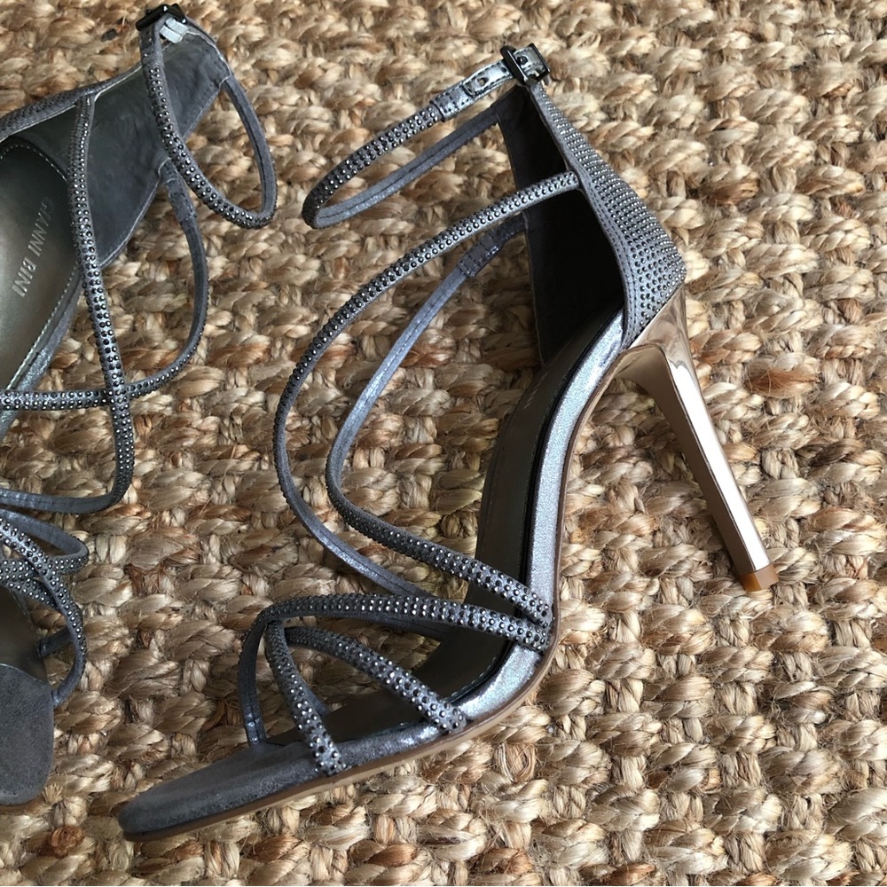 Gianni Bini Silver Strappy Heels